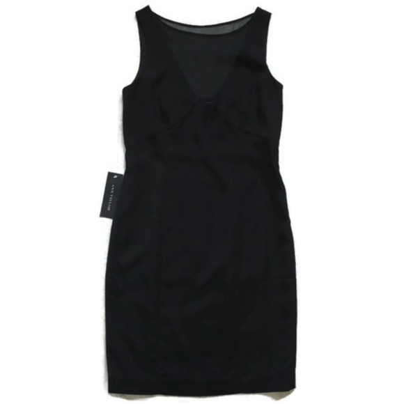 Ann Taylor Black Dress-Sheer Neckline-Sz 2 NWT - Picture 3 of 3